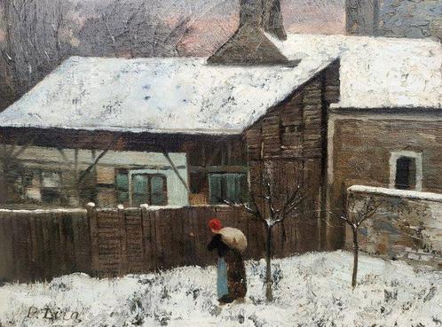 Pedro Francisco Lira Rencoret (1845-1912) - Lhiver, Antiek en Kunst, Kunst | Schilderijen | Klassiek