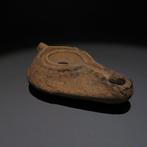 Oud-Romeins Terracotta Olie lamp. 1e - 4e eeuw n.C. 11 cm