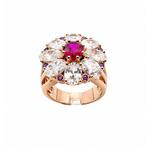 Zonder minimumprijs - Ring Zilver, Verguld, roze 24 kt., Sieraden, Tassen en Uiterlijk, Ringen, Nieuw