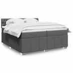 vidaXL Boxspring met matras stof donkergrijs 200x200 cm, Huis en Inrichting, Slaapkamer | Bedden, Verzenden, Overige maten, 200 cm