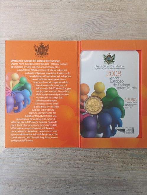 San Marino. 2 Euro 2008/2009 Dialogo Interculturale +, Postzegels en Munten, Munten | Europa | Euromunten