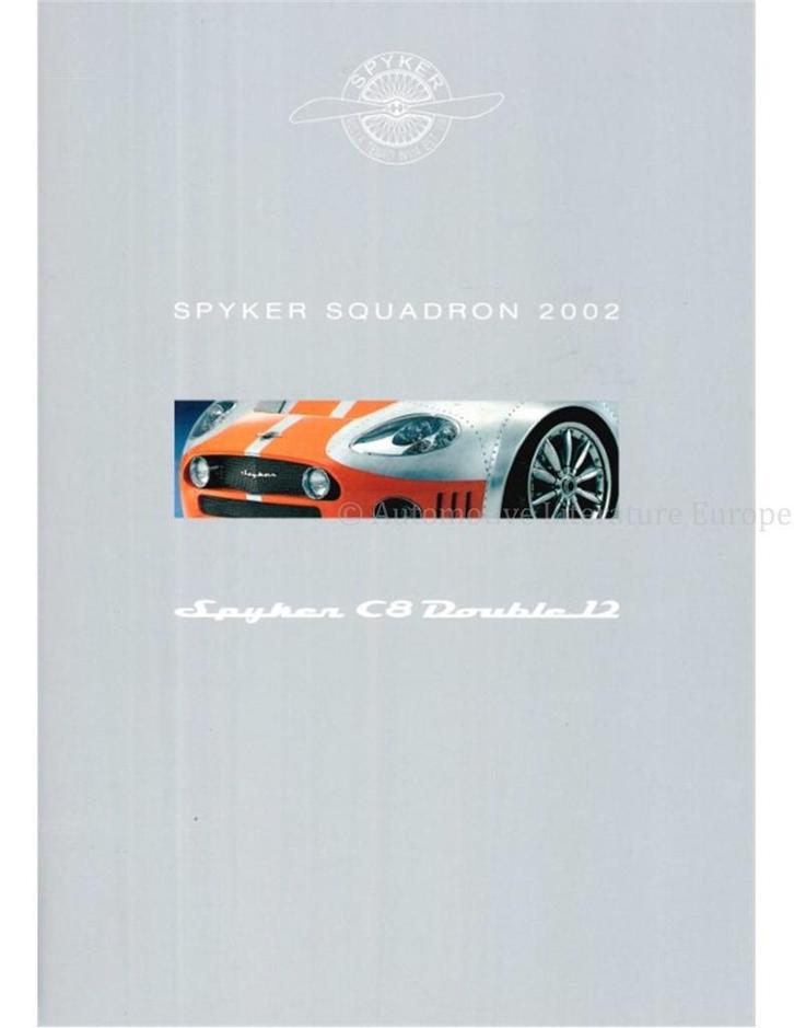 2002 SPYKER CARS C8 DOUBLE 12 PERSMAP ENGELS, Boeken, Auto's | Folders en Tijdschriften