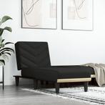 vidaXL Chaise longue stof zwart, Huis en Inrichting, Banken | Sofa's en Chaises Longues, Verzenden, Nieuw