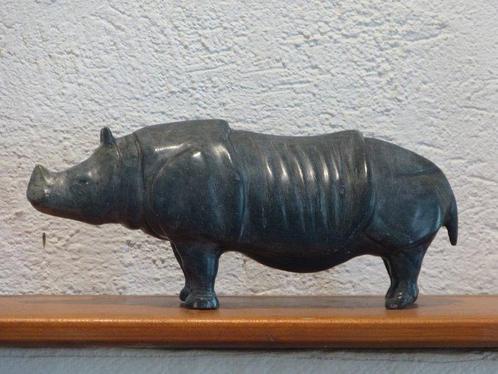 sculptuur, Rhinocéros dAsie - 12 cm - Speksteen, Antiek en Kunst, Curiosa en Brocante