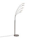 Vloerlamp staal incl. LED met touch dimmer - Sixties Trento, Huis en Inrichting, Lampen | Vloerlampen, Nieuw, Overige materialen
