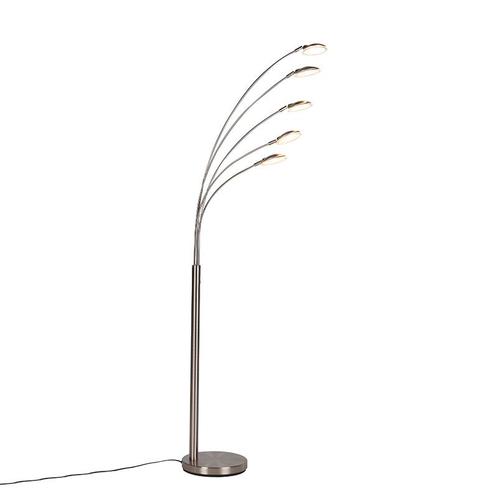 Vloerlamp staal incl. LED met touch dimmer - Sixties Trento, Huis en Inrichting, Lampen | Vloerlampen, Nieuw, Overige materialen