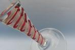 Engeland - Antiek slingerglas met wit en cranberry -, Antiek en Kunst, Antiek | Glas en Kristal