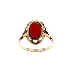 Gouden vintage ring met bloedkoraal 14 kt, Ophalen of Verzenden, Nieuw
