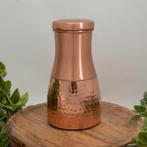 Puur koperen karaf half gehamerd met dop ± 950 ml, Ophalen of Verzenden, Nieuw