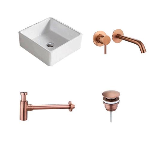 Sani Royal Waskomset Keramiek Quatro Brons, Doe-het-zelf en Verbouw, Sanitair