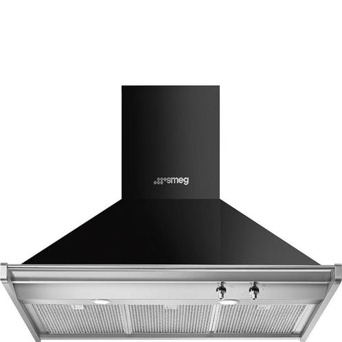 €789 Smeg KD90HNE afzuigkap Muurmontage Zwart, Roestvrijst, Witgoed en Apparatuur, Afzuigkappen, Ophalen of Verzenden