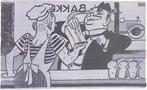 Mussert koopt kruiden op spotprent (lijst optie, Lithos), Verzenden