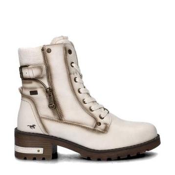Mustang veterboots voor dames in het Wit beschikbaar voor biedingen