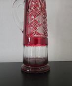 Val Saint Lambert - René Delvenne - Karaf - Rode geslepen -, Antiek en Kunst, Antiek | Glas en Kristal