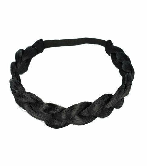 Haarband Vlecht Imitatie Haar Zwart, Sieraden, Tassen en Uiterlijk, Uiterlijk | Haarverzorging, Verzenden