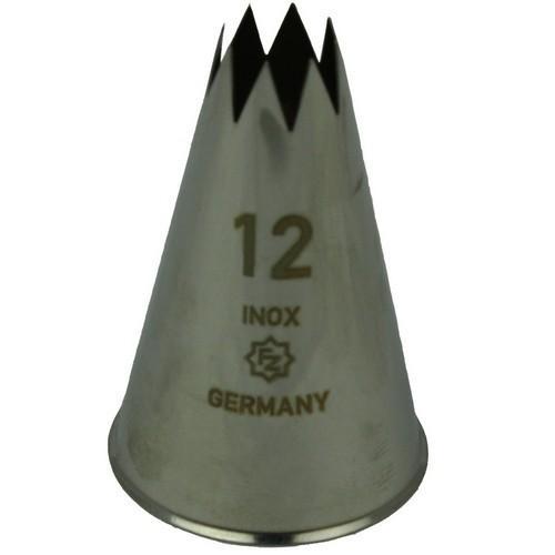 Spuitmondje gekarteld 8 Tands RVS 12mm, Hobby en Vrije tijd, Taarten en Cupcakes maken, Nieuw, Verzenden