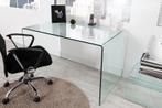 Extravagante glazen eettafel FANTOME 120cm transparant, Ophalen of Verzenden, Nieuw