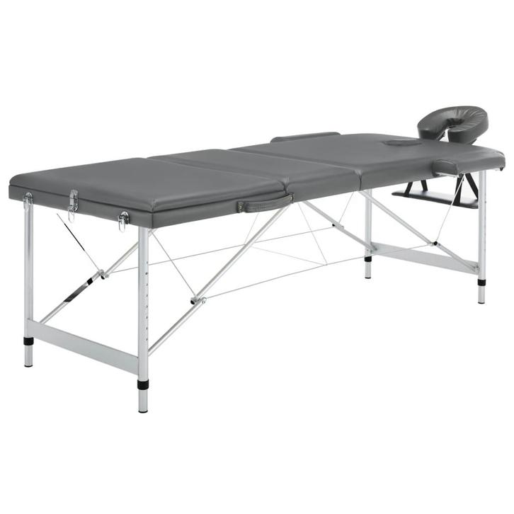 vidaXL Massagetafel met 3 zones 186x68 cm aluminium frame, Sport en Fitness, Massageproducten, Nieuw, Verzenden