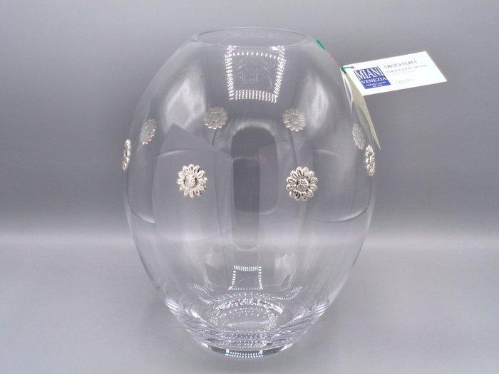PG-MIANI Argenteria - Vaas - .925 zilver, het glas in lood, Antiek en Kunst, Antiek | Goud en Zilver