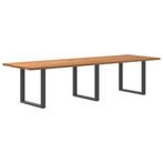 vidaXL Eettafel rechthoekig 320x100x74 cm massief eikenhout, Huis en Inrichting, Tafels | Eettafels, Verzenden, Nieuw