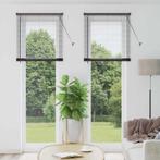 vidaXL Raamblind met gordijnen Zwart Aluminium, Huis en Inrichting, Stoffering | Gordijnen en Lamellen, Verzenden, Nieuw, Zwart