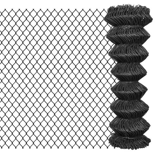 vidaXL Gaashek 25x1,25 m staal grijs, Tuin en Terras, Schuttingen, Nieuw, IJzer, 1 tot 2 meter, Verzenden
