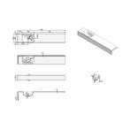 Fontein Luca Sanitair Lea 120x22x12 cm Solid Surface Links, Ophalen of Verzenden, Nieuw
