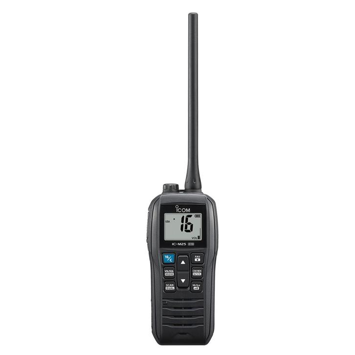 Icom M25 EVO Handmarifoon - Zwart - USB oplaadbaar, Watersport en Boten, Navigatiemiddelen en Scheepselektronica, Ophalen of Verzenden
