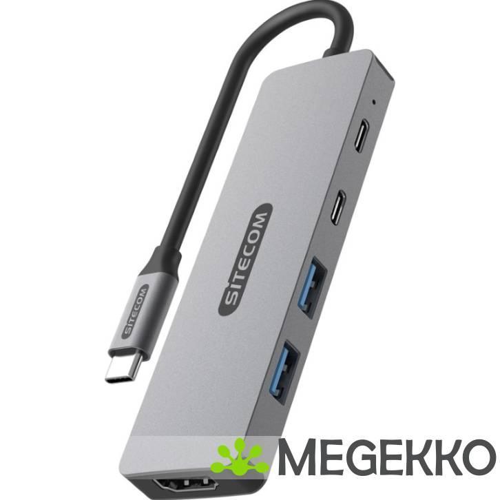 Sitecom 5 in 1 USB-C Power Delivery Multiport Adapter, Computers en Software, Windows Laptops, Nieuw, Verzenden