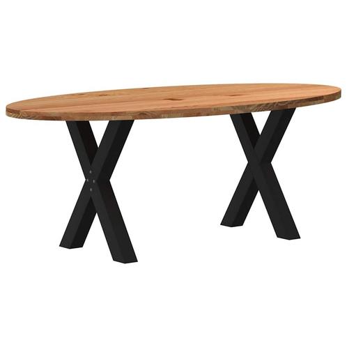 vidaXL Eettafel 200x100x74 cm ovaal massief eikenhout, Huis en Inrichting, Tafels | Eettafels, Nieuw, Verzenden
