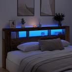 vidaXL Hoofdeinde met LED 220x18,5x103,5 cm bewerkt hout oud, Huis en Inrichting, Slaapkamer | Bedden, Verzenden, Nieuw, Bruin