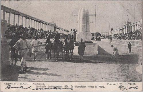 UTRECHT - Utrechtsche Lustrumfeesten 1906. De triumphator..., Verzamelen, Ansichtkaarten | Nederland, Verzenden