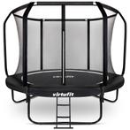 VirtuFit Premium Trampoline met Veiligheidsnet - Zwart - 366, Verzenden, Nieuw