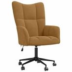Fauteuil bruin fluweel | Tweedekansje | OP=OP, Huis en Inrichting, Fauteuils, Minder dan 75 cm, Nieuw, Ophalen of Verzenden, 50 tot 75 cm