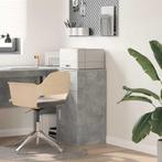 vidaXL Dressoir met lade Betongrijs 38 x 34,5 x 75 cm, Huis en Inrichting, Verzenden, Nieuw, Overige houtsoorten, Minder dan 50 cm