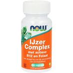 NOW Ijzer Comp B12 Folaat 100 vegacapsules, Nieuw, Verzenden