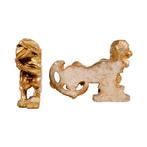 Reliëf, Pareja figuras mitológicas terracota - 28 cm -, Antiek en Kunst, Antiek | Glas en Kristal