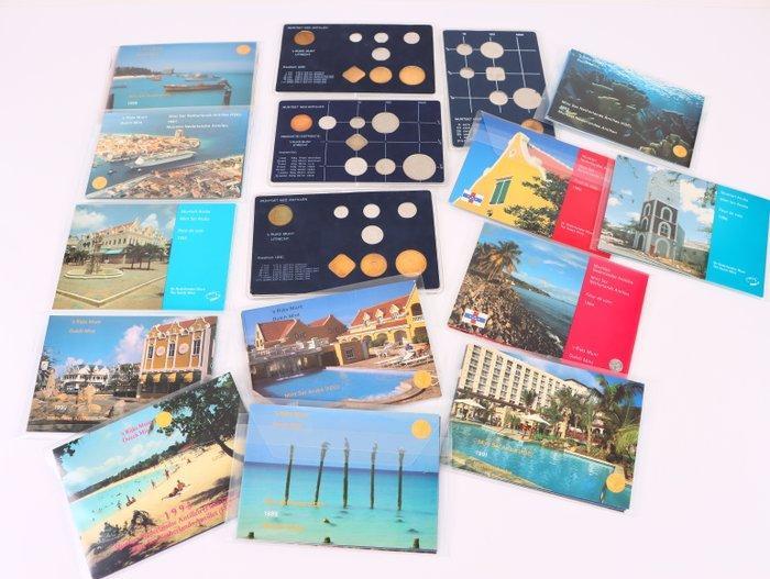 Aruba, Nederlandse Antillen. 17x FDCs (Zonder Minimumprijs), Postzegels en Munten, Munten | Nederland