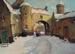 Henk van Leeuwen (1890-1972) - Poort in winters Brugge, Antiek en Kunst