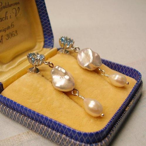 Zonder Minimumprijs - Oorbellen Zilver - 10.80ct. tw. Topaas, Sieraden, Tassen en Uiterlijk, Oorbellen