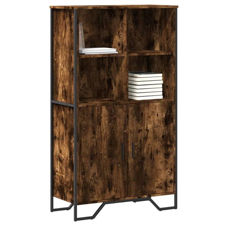 vidaXL buffetkast 79,5x35,5x137,5 cm bewerkt hout gerookt, Huis en Inrichting, Kasten | Buffetkasten, 75 cm of meer, Nieuw, Overige houtsoorten