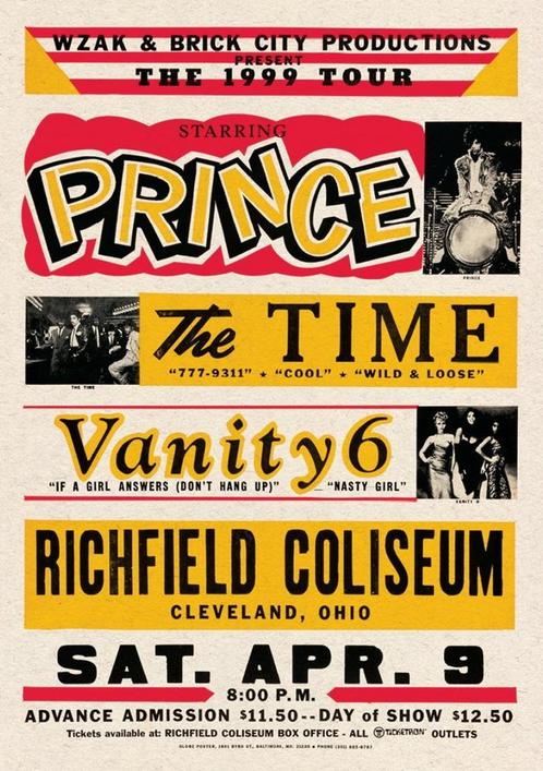 Posters - Poster Prince - Richfield Coliseum, Verzamelen, Muziek, Artiesten en Beroemdheden, Zo goed als nieuw, Verzenden