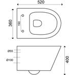 Wiesbaden Vesta Wandcloset met Vesta Toiletzitting -, Ophalen of Verzenden, Nieuw