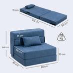 TRUUSK 3-in-1 Slaapstoel en Opvouwbare Slaapbank - Met Bedfu, Huis en Inrichting, Fauteuils, Verzenden, Nieuw