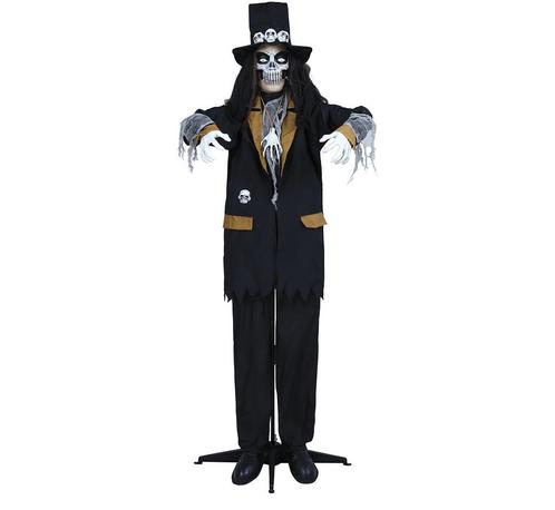 Halloween Pop Skelet Met Licht En Geluid 1,8m, Hobby en Vrije tijd, Feestartikelen, Nieuw, Verzenden