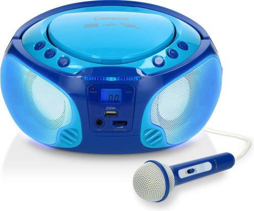 Lenco SCD-650BU - Draagbare radio CD speler met karaokemicro, Cd's en Dvd's, Cd's | Wereldmuziek, Verzenden