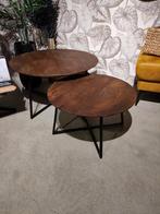 Bentato - Salontafel set van 2 - Mango brown, Huis en Inrichting, Tafels | Salontafels, Ophalen of Verzenden, Nieuw