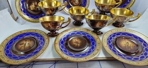 1920 Carlsbad Fine Porcelain - Kop en schotel (12) - Set of, Antiek en Kunst, Antiek | Glas en Kristal