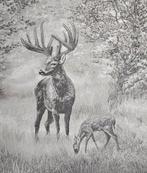 ARAZZO exclusief Jacquard van Alpaca - 185x140cm - Hert in, Antiek en Kunst