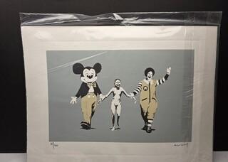 Kunstwerk Banksy napalm (zeefdruk), 2004 beschikbaar voor biedingen